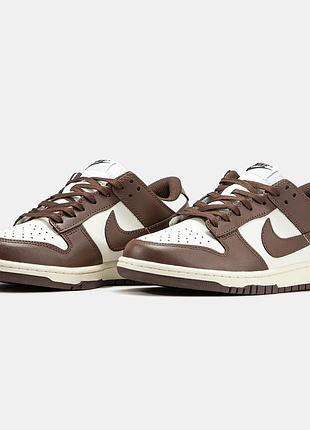 Кроссовки nike sb dunk low brown white