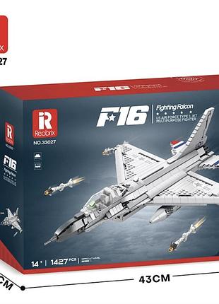 Конструктор reobrix 33027 реактивний винищувач літак f16 falcon з 1427 деталями, для дітей від 14 років