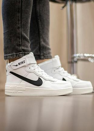 Кросівки жіночі зимні з хутром nike air force