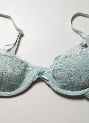 H&m бюстгальтер тиффани бирюзовый кружевной 70а фирменный мятный лівчик мереживо бірюза
