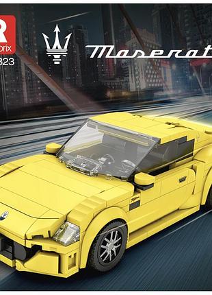 Конструктор reobrix 823 maserati granturismo yellow- авто maserati з 384 деталями, для дітей від 14 років