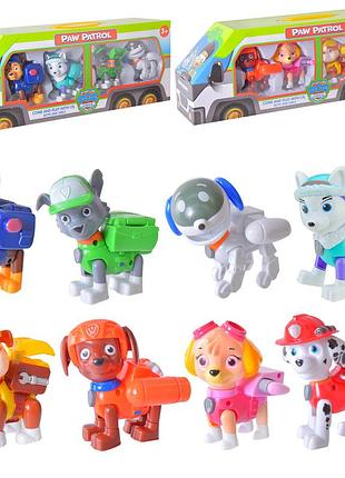 Набор игровой paw patrol арт. 6057 (36шт/2) 2 вида по 4героя в наборі по 9 см, короб. 41*10*15см