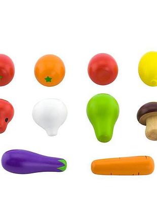 Іграшкові продукти viga toys дерев'яні овочі та фрукти (50734)