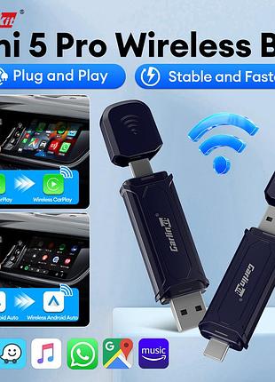 Carlinkit mini 5.0 pro dual адаптер беспроводной carplay и android auto для штатных магнитол usb type-c wi-fi