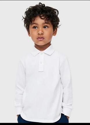 Стильное белое поло тенниска h&amp;m
