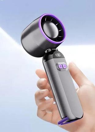 Вентилятор портативный настольный ручной handheld fan ly-937 со встроенным аккумулятором и с цифровым top shop