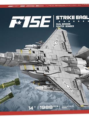 Конструктор reobrix 33034 рвистребитель-бомбардировщик f15e с 1988 деталями, для детей от 14 лет