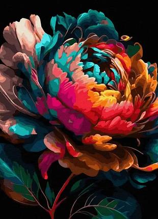 Картина по номерам радужный цветок 40х50см rainbow art gx47406