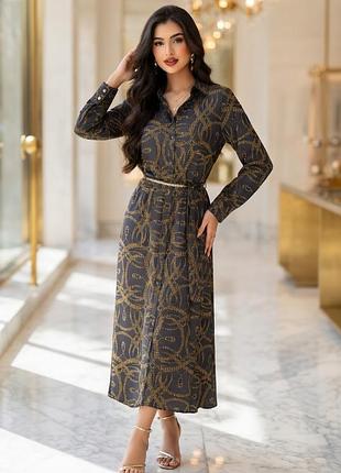 Длинное платье халат с поясом h&m