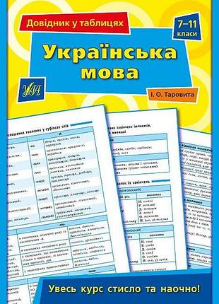 Довідник з української мови у таблицях українська мова 7-11 класи таровита і вид ула м/обкл укр мова