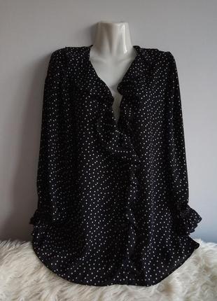 Черная блуза в горох, от dorothy perkins, р. 20/4xl