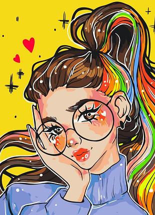 Картина рисование по номерам люди яркий образ @nila_art_art девушка на картинах по номерам brushme bs53519