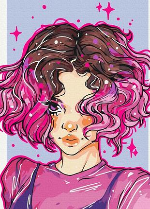 Картина рисование по номерам люди яркие локоны @nila_art_art девушка на картинах по номерам brushme bs53521