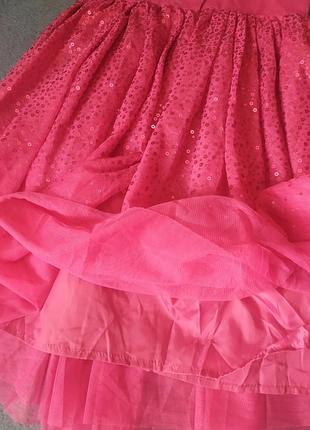 Платье h&amp;m розовое (фуксия) на 7-8 лет 8