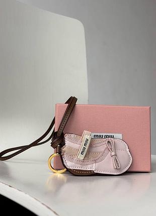 Miu miu beauty gift collection брелок балетки handbag charm підвіска на сумку keychain аксесуар
