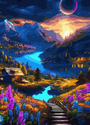 Картина по номерам волшебное место 40х50см rainbow art gx47375 раскраска по цифрам пейзаж природа