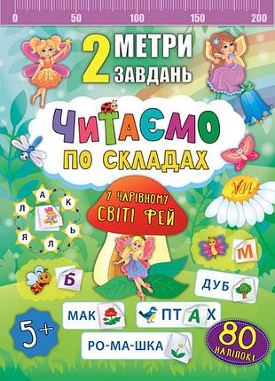 Подготовка к школе 2 метра задач читаем по слогам в волшебном мире фей детские книжки с наклейками