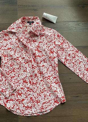 Блуза рубашка burberry london с подписным принтом от бренда. оригинал!1 фото