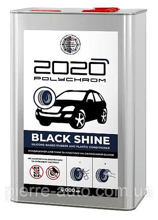 Кондиционер для резины и пластика на силиконовой основе "black shine", 4 л — глубокий цвет и защита поверхности