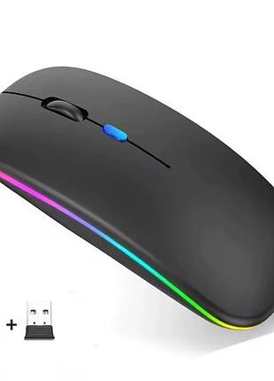 Беспроводная мышь с led подсветкой с аккумулятором матовая bluetooth wi-fi