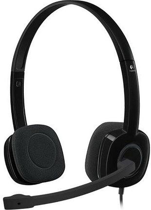 Гарнитура logitech h151 stereo black (981-000589)