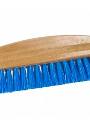 Щетка с жесткой искусственной щетиной - narrow hard brush for cleaning details / pads synthetic hair(length 120mm, hair 25mm)