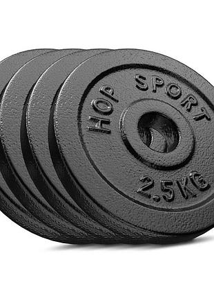 Сет з металевих дисків hop-sport strong 4x2,5кг