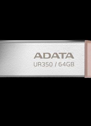 Флешка flash a-data usb 3.2 ur 350 64gb silver / beige ur350-64g-rsr / bg