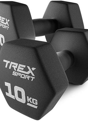 Гантелі для фітнесу неопренові trex sport tx-100vd 2x10кг