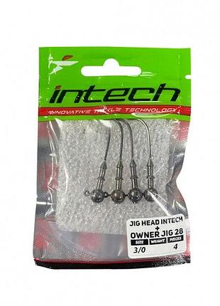 Джиг-головка jig head intech + owner jig 28 №3/0 7.0g (4шт)