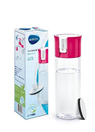 Фільтр-пляшка brita vital 600 мл, рожева