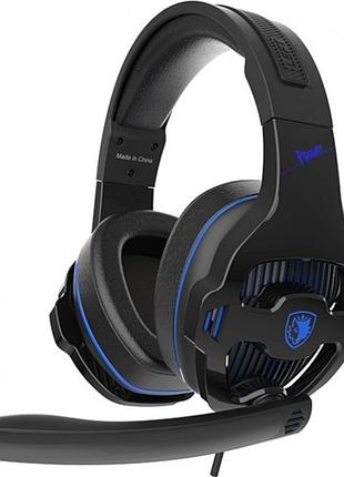 Гарнитура sades sa-726 ppower black/blue (sa726blj)