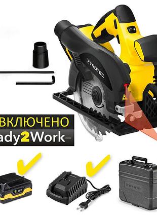 Пила циркулярная аккумуляторная trotec pcss 10-20v + кейс (4430000110)