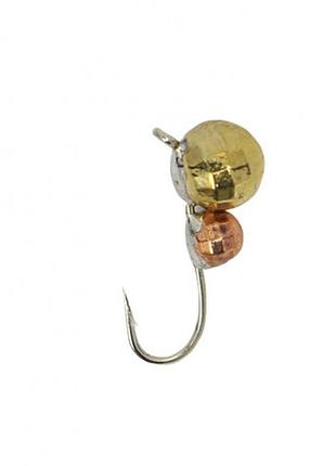 Мормишка intech ice jig мураха з петелькою (мілка грань) ø4.0*2.5 (1шт) #19 золото+медь