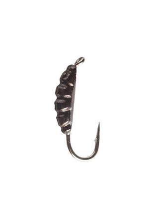 Мормышка intech ice jig личинка с петелькой l7.0 1шт #04 черный