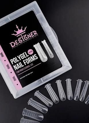 Верхние формы для наращивания ногтей designer, овал 12 шт