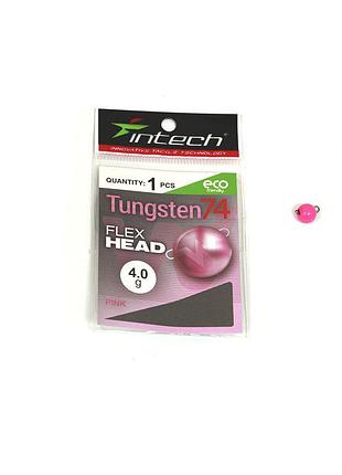 Разборный груз чебурашка вольфрамовый intech tungsten 74 gloss pink uv 4.0g 1шт