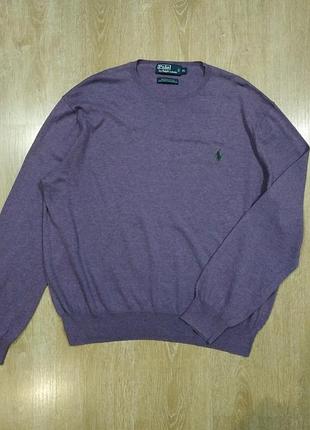 Джемпер мужской винтажный polo by ralph lauren р. xl хлопок 100% тонкий