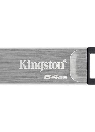 Флешка flash kingston usb накопичувач 3.2 dt kyson 64gb, колір сіро-чорний dtkn / 64gb