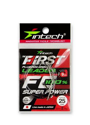 Поводок флюорокарбоновый intech fc first leader 25 cm 2 шт