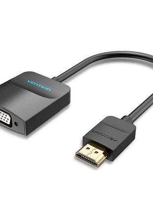 Видеоадаптер видео переходник адаптер vention hdmi - vga converter with "мама" micro usb and audio port 0.15m,