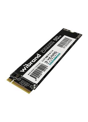 Ssd диск накопитель m.2 wibrand caiman 512gb nvme 2280 pcie 3.0 3d nand wim.2твердотельный накопитель