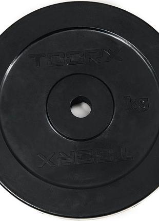Диск для штанг і гантелей toorx 15 кг 25 мм чорний (dgg-15)