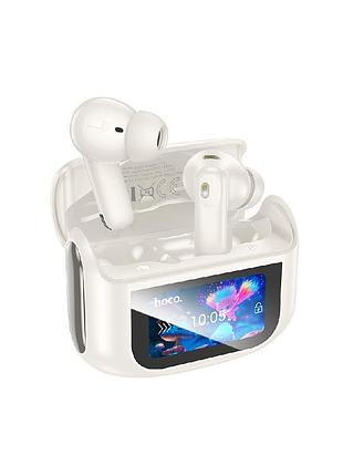 Беспроводные наушники hoco eq21 sandy true wireless anc+enc noise reduction touch screen bt headset cloudy