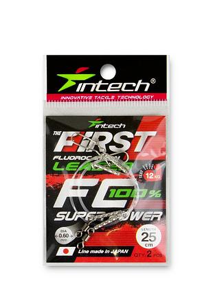 Поводок флюорокарбоновый intech fc first leader 25 cm 2 шт