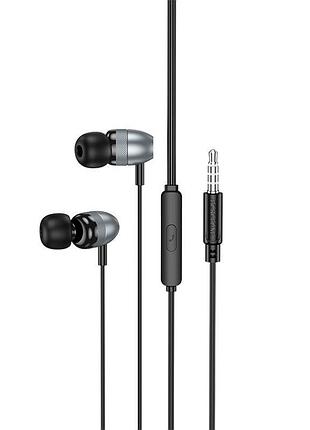 Наушники borofone bm95 excepcional universal earphones with microphone black