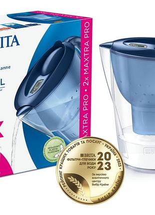Фільтр-глечик brita marella xl mxpro синій + 2 картриджа 1052786