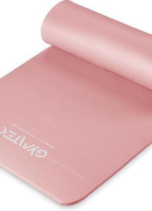 Килимок (мат) для фітнесу queenfit nbr 1,5см рожевий