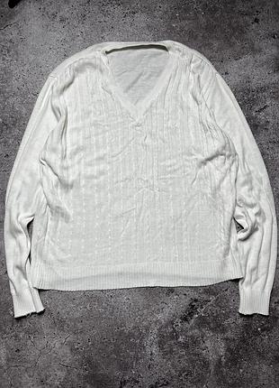 Вінтажна вʼязана кофта v neck fred perry