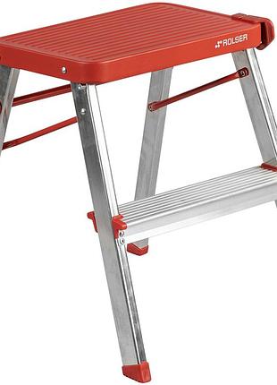 Лестница алюминиевая rolser taburete m/2 2 ступени rojo (md2001-1009)
